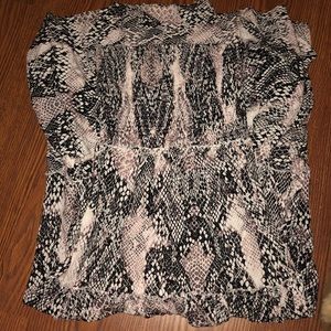 Snake skin strapless maxi dress